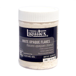 Acrylic: Liquitex Texture Gel White Opaque Flakes 8oz (237ml)