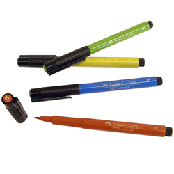 Pens & Markers: Faber-Castell Pitt Artist Pens 294 Metallic Green 1.5mm Bullet