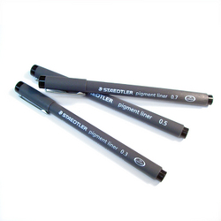 Pens & Markers: Staedtler Pigment Liner 0.5 Blue