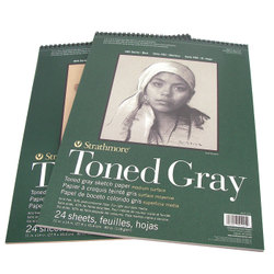 Pads: Strathmore Series 400 Toned Sketch Pads Gray 11 x 14