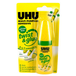 Glues: UHU Twist & Glue Multi-Purpose