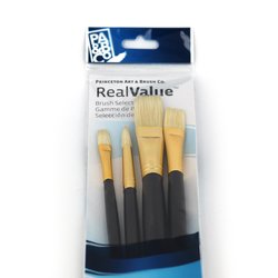 Brushes, Knives & Blenders: Real Value Set of 4 Long Handle Bristle