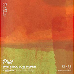 Watercolour: Fluid Watercolour Block 300gsm Hot Press 9 x 12"