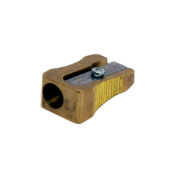 Sharpeners: Brass Wedge Single Pencil Sharpener