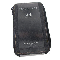 Portfolios, Cases & Carriers: Canvas Pencil Cases 24 Black