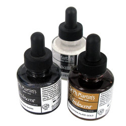 Inks: Dr. Martin's Iridescent Calligraphy Ink