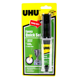 Glues: UHU Epoxy Quick Set Syringe
