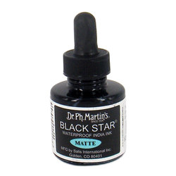Inks: Dr Martin's Black Star Matte Waterproof India Ink