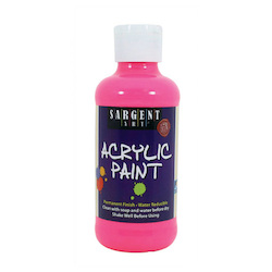 Acrylic -Student: Sargent Art Acrylic Neon Paint 8oz 20 Red