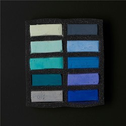 Soft: Art Spectrum Extra Soft Square Pastel Sets 10 Turquoise & Blues