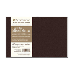 Sketchbooks: Strathmore Series 400 Toned Mixed Media Sketchbooks 8.5 x 5.5" Tan
