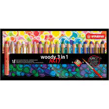 Pencils: Stabilo Woody Sets 18 Arty Set (includes sharpener)