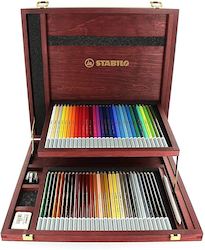 Sets: Stabilo CarbOthello Pastel Pencil Sets Wooden Box Set of 60